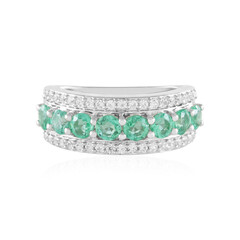 Anillo en plata con Esmeralda de Colombia