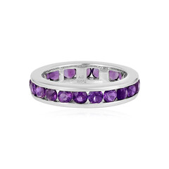 Anillo en plata con Amatista de Zambia