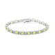 Brazalete en plata con Peridoto de Birmania