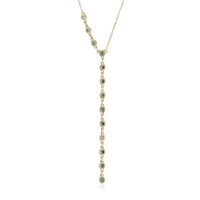 Collar en oro con Diamante VS1 azul cielo