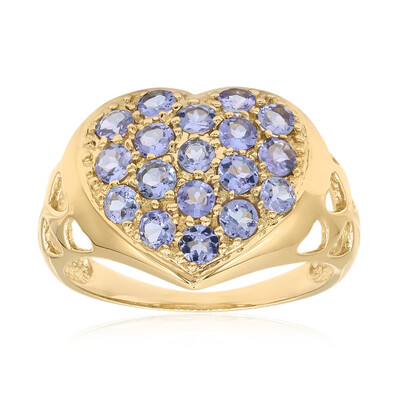 Anillo en oro con Tanzanita