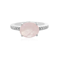 Anillo en plata con Cuarzo rosa
