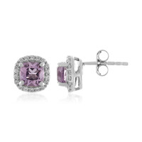Pendientes en plata con Amatista Rosa de Francia