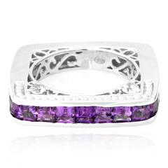 Anillo en plata con Amatista de Zambia (Dallas Prince Designs)