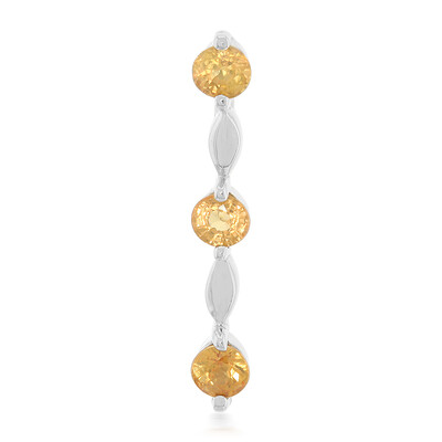 Colgante en plata con Zafiro naranja