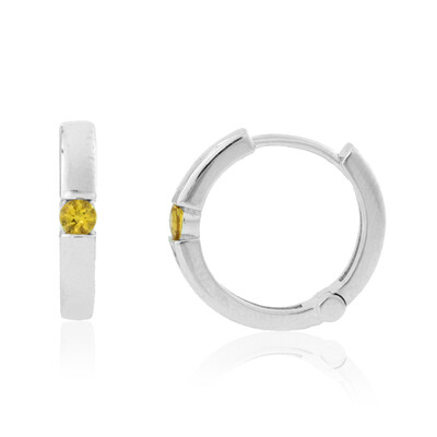 Pendientes en plata con Escapolita cognac