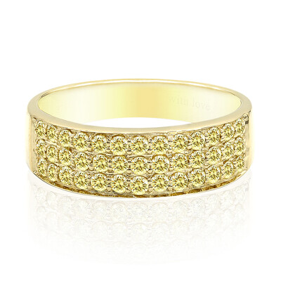 Anillo en oro con Diamante amarillo canario (Annette)