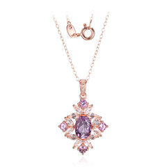 Collar en plata con Amatista Rosa de Francia