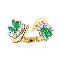 Anillo en oro con Esmeralda de Zambia AAA (de Melo)