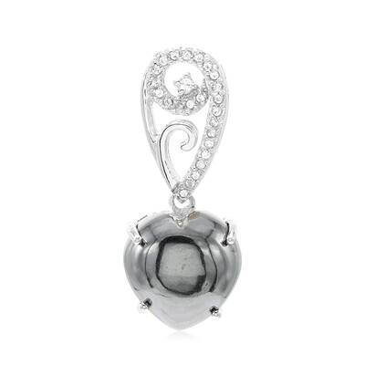 Colgante en plata con Hematita negra