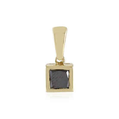 Colgante en oro con Diamante negro