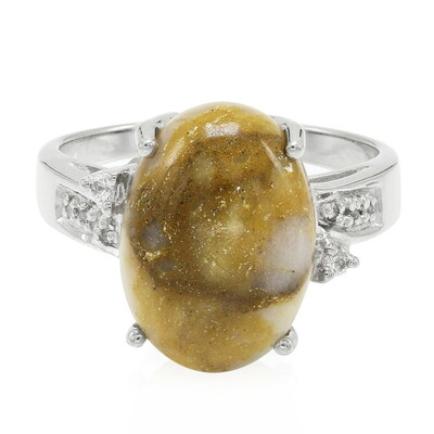 Anillo en plata con Cuarzo Dinosaurio