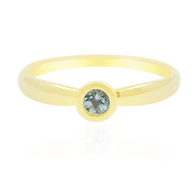 Anillo en oro con Turmalina nigeriana paraiba