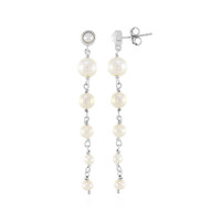 Pendientes en plata con Perla Freshwater