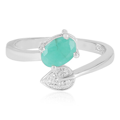 Anillo en plata con Esmeralda de Socoto