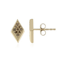 Pendientes en oro con Diamante chocolate I2
