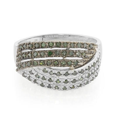 Anillo en plata con Diamante fantasía