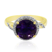 Anillo en oro con Amatista de Uruguay