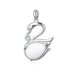 Colgante en plata con Ágata blanca