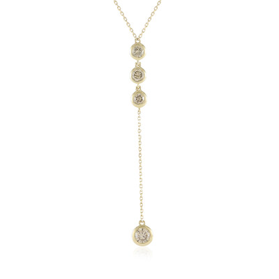 Collar en oro con Diamante champán I2 (de Melo)