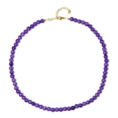 Collar en plata con Perla de lava púrpura