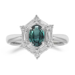 Anillo en platino con Alejandrita de Brasil (CIRARI)