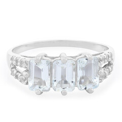 Anillo en plata con Aguamarina