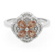 Anillo en plata con Zafiro Padparadscha