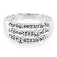 Anillo en plata con Diamante fantasía