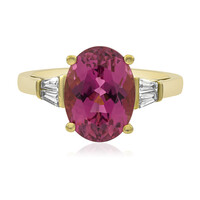 Anillo en oro con Turmalina neón del Congo (CIRARI)