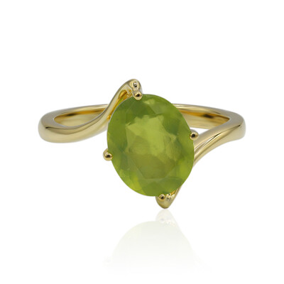Anillo en oro con Ópalo verde de Brasil (Tenner Diniz)