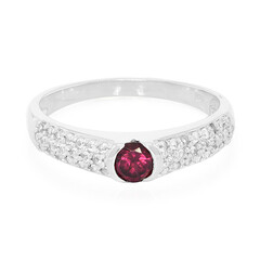 Anillo en plata con Rodolita de Brasil