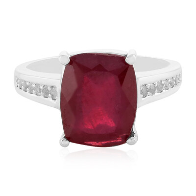 Anillo en plata con Rubí de Madagascar