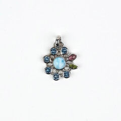 Colgante en plata con Larimar