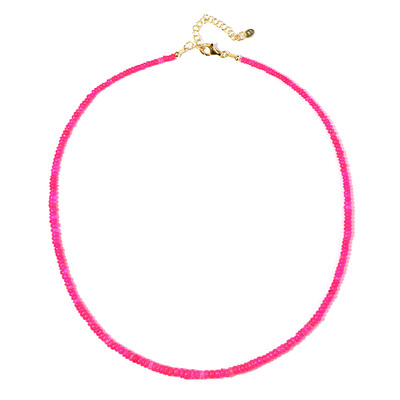 Collar en plata con Ópalo rosa
