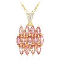 Collar en oro con Zafiro Padparascha no calentado (AMAYANI)