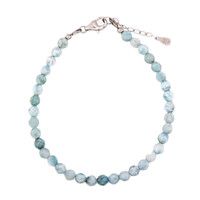 Brazalete en plata con Larimar