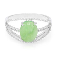Anillo en plata con Crisoprasa imperial
