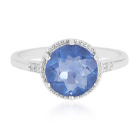 Anillo en plata con Fluorita de color cambiante