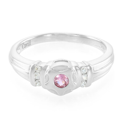 Anillo en plata con Zafiro Padparadscha
