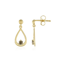 Pendientes en plata con Diamante champán I2
