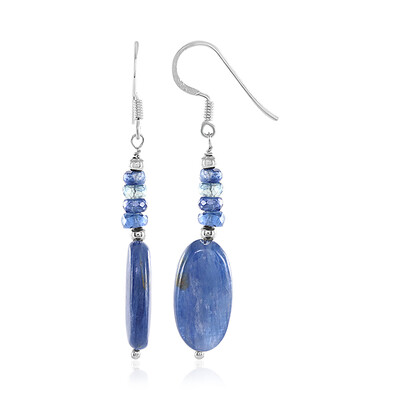 Pendientes en plata con Cianita