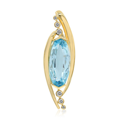 Colgante en oro con Topacio azul cielo (Adela Gold)