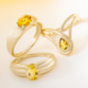 Anillo en oro con Berilo dorado de Australia