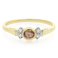 Anillo en plata con Zafiro Padparadscha