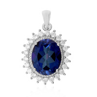 Colgante en plata con Topacio azul royal