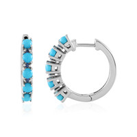 Pendientes en plata con Turquesa bella durmiente (Faszination Türkis)