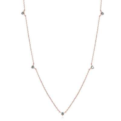 Collar en oro con Diamante azul cielo I2