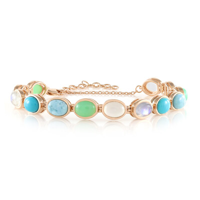 Brazalete en plata con Piedra de luna azul (KM by Juwelo)