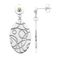 Pendientes en plata con Tsavorita